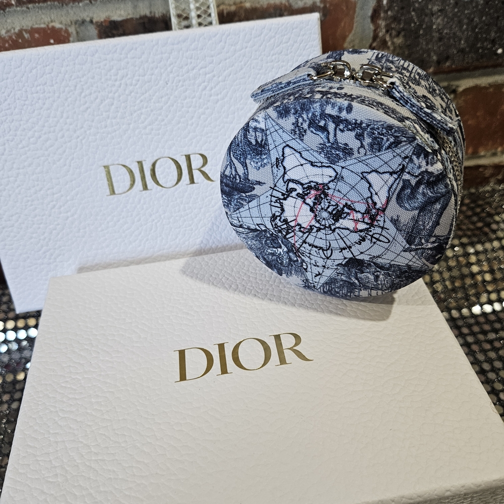 Dior Around The World Round Zippered Pouch